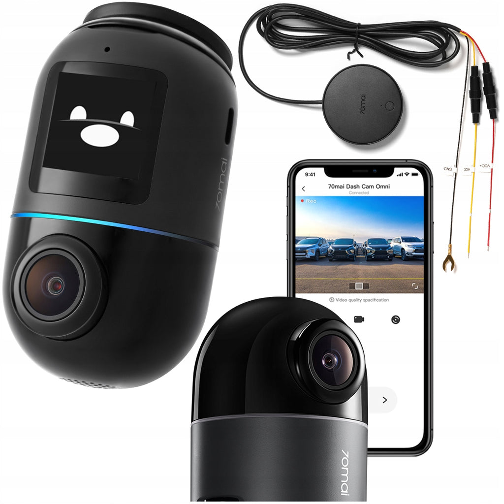 360°撮影 70mai DashCam Omni 128G+別売ケーブル 新同